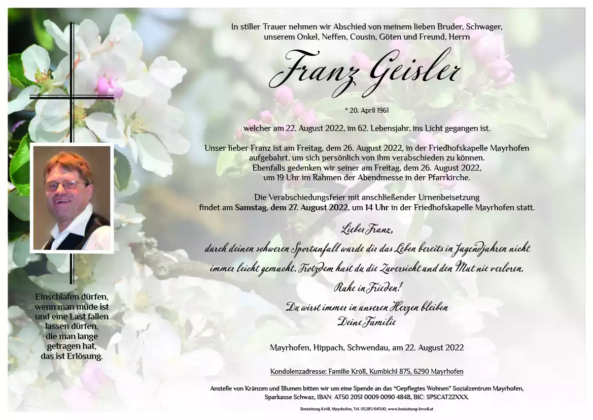 Parte von Franz Geisler